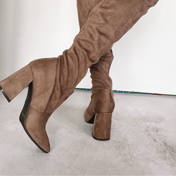 NanaMacs Brown Over-the-Knee Boots - Picture 2 of 3